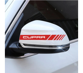 2PCS Car Rearview Mirror Stickers Vinyl Film Decals For Seat Cupra Ateca Born Formentor Leon ABT VZ Cup Racing E-Racer R TCR VZ5