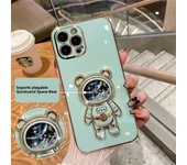 Nova 9 SE Case Quicksand Bear Astronaut Phone Case For Huawei Nova 9SE 8i 5t 3i 7SE 7 8 9 10 Pro Y70 Y90 Plating Kickstand Cover