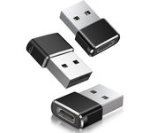 Adaptador USB a USB C para Apple iPhone 16 ProMax, paquete de 3, conector de cable tipo C hembra a USB A macho para iPhone 15, 14, 13, 12 y 11