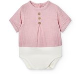 Basicos Babidu pack de 2 bodys tapeta botones manga corta