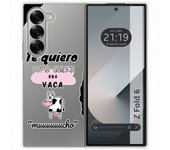 Tumundosmartphone Funda Carcasa Dura para Samsung Galaxy Z Fold 6 5G diseño Vaca Dibujos