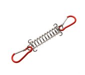 Stainless steel Tent Wind Rope Spring Buckle Tent Tensioner Camping Deck Pegs With Carabiner Clips Awning Tightener Fixed Hook