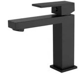 VALAZ Muga Grifo para lavabo monomando con estructura cuadrada en color negro mate
