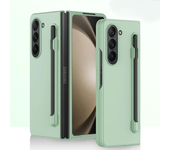 Luxury Skin Feeling PC Case for Samsung Galaxy Z Fold 6 5 Phone Case With S Pen Holder and Pen Stylus Storage Slot ZFold 6 Cover