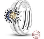 Adjustable Rings 925 Sterling Silver Mermaid Wing Dragon Sunflower Tulip Open Rings For Women Female Original Engagement Jewelry