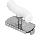 Abrelatas de acero inoxidable Abridor de botellas manual portátil con mango ergonómico Cómodo de usar para la cocina Blanco