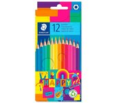 STAEDTLER Happy -  Caja de 12 Lápices de Colores Altamente Pigmentados