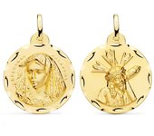 Inmaculada Romero Cristo del Gran Poder Virgen Esperanza Macarena Escapulario Oro 18k 24 Mm Borde Tallado