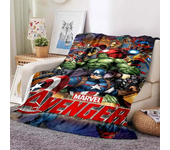 Marvel The Avengers Blanket for Sofa Soft Flannel Throw Fluffy Bed Blanket New Born Winter Children Blanket Baby Gift Miniso