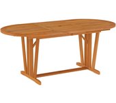 vidaXL Mesa de jardín madera maciza de eucalipto 200x100x75 cm