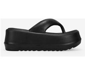 Bosanova Sandalias engomadas para mujer estilo flip flop en color negro con tira de dedo y suela gruesa de plataforma. Sin cierre. Impermeables y ligeras.