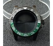 High-quality Silvery Black Case have inner ring 40.5mm watch men's case FIT NH34 NH35 NH36 movement Automtaic Watch Box