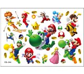 8styles Super Marios Bros Tattoo Stickers Luigi Yoshi Peach Toad Anime Figure Cute Sticker Toys Children Partys Gifts Supplies