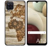 Tumundosmartphone Funda Gel Tpu para Samsung Galaxy A12 / M12 diseño Madera 07 Dibujos