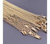 10pcs/Lot Gold Color Stainless Steel Chain 45cm Adjustable Necklace Width 1.2/1.5/1.6/2.2/2.5/3mm Men Women Jewelry Chain Bulk