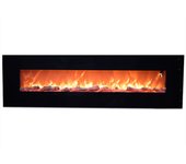Sined Pordoi Chimenea Electrica De Cocina En Acero y Cristal 1500W Efecto Llama Led Negro Llama Led Realist 6 niveles de intensidad Mando a distancia Ideal para Hogar Oficina Negocio