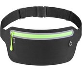 Cinturón para correr, riñonera Delgada para ejercicio, Correr, riñonera para teléfono, Mujeres, hombre, Corredores, Gimnasio (Negro)