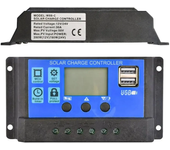 Solar Charge Controller 12V24V 30A/20A/10A Auto LCD Dual USB 5V Output Photovoltaic Solar Panel PV Regulator Load Discharger