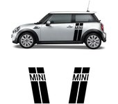 Pegatinas para coche franjas laterales angulares Mini compatibles con Mini Cooper