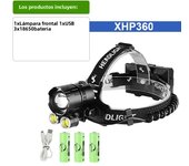 Super High Power XHP360 Headlamps Powerful Fishing COB Head Flashlight Super Bright Zoom LED Headlight USB Rechargeable Lanterns