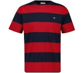 GANT Camiseta de rayas Hombre - CAMISETA DE RAYAS DE BARRA, cuello redondo, manga corta, algodón BAR STRIPE T-SHIRT