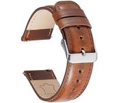 Correa de reloj de cuero genuino Correa de reloj de liberación rápida Pulsera marrón Pulseras de reloj de cuero genuino - 22 mm