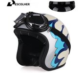 DOT Approved Vintage Motorcycle Helmet 3/4 Open Helmet Scooter Capacetes Motorcycle Equipment