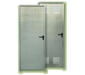 Puerta de trastero galvanizada y ensamblada. 990x2000 Derecha sin ventilación. Puertas Alvarez