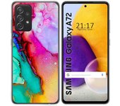 Tumundosmartphone Funda Gel Tpu para Samsung Galaxy A72 diseño Mármol 15 Dibujos