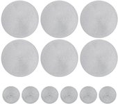 Round Braided Set of 6 Washable Round Placemats for Christmas Kitchen Wedding Dining Table 34cm Woven Heat Resistant Place Mats