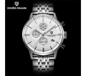 PAGANI DESIGN Top Brand Leather Sports Men's Quartz Watch Men's Automatic Date Watch Waterproof Chronograph VK67 Reloj Hombre