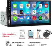 HIPPBQCC 7" Car Radio 1 Din MP5 Player Touch Screen Multimedia FM ISO Power Aux Input USB Bluetooth Mirror Link Universal Autora