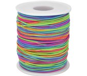 Cordón de arcoíris, cuerda artesanal, hilo trenzado para pulsera, fabricación de joyas, 1mm x 100m