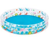 Piscina hinchable infantil Summer Wave redonda 214L con motivos marinos +3A multicolor  Ø152x30,5 cm