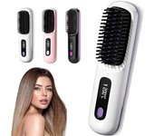 Cepillo alisador portátil Numoya Go Brush Pro, cepillo alisador de cabello Go Brush Pro de Numoya (rosa)