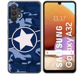 Tumundosmartphone Funda Gel Tpu para Samsung Galaxy A32 4G diseño Camuflaje 03 Dibujos