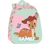 SAFTA - MOCHILA 3D BAMBI 33x27 cm - Mochila con Asas Ajustables y Espalda Ergonomica - Mochila con Compartimientos con Cremallera - Mochila Diseño Único y Licencia Oficial By BAMBI
