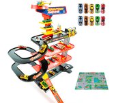 MOLTO Parking de Juguete 4 Plantas Downtown + 10 Coches y Tapiz de juego