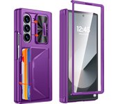 Back Clip S Pen Card Holder Full Coverage 9H Protective Film Luxury Shockproof Case for Galaxy Z Fold 6 Valentine's Day Gift