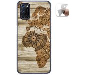 Tumundosmartphone Funda Gel Tpu para Oppo A52 / Oppo A72 diseño Madera 07 Dibujos