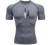 Printed Men's Athletic Compression Shirts Athletic Quick Dry Breathable Rash Guard Athletic Tight Workout Tops Summer Men