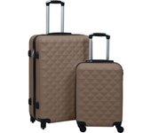 vidaXL Juego de Maletas Rígidas con Ruedas 2 Piezas ABS Dorado Trolley Cabina Color Dorado,  Antracita,  Marrón y mas