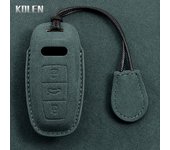 Car Remote Key Case Cover Shell For Audi A3 A4 B9 A6 C8 A7 S7 4K A8 D5 S8 Q7 Q8 SQ8 E-tron Leather Protected Fob Bag Accessories