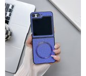 Linen Magsafe Case for Samsung Galaxy Z Flip 3 4 5 Z6 Flip6 Z5 Z4  Flip5 Flip 6 5 4 Magnetic Wireless Charging Ultrathin Cover