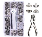 60 Sets Stainless Steel Four In One Buckle Kit, 15mm Buckles, Suitable for Boat Covers, Sewing Leather, Canvas, Jeans, Jackets