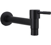 Grifo Exterior, Grifo Agua Jardín, Grifo Fregadero, Grifería Lavabo, Maple Inoxide Montado EN LA Parada Agua Ahorrada Grifo para Baño, Fregadero, Balcón, Cocina (Negro1)