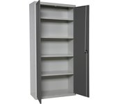 SimonRack Amario Metálico Almacenaje, Armario Multiusos, 2 Puertas, 4 Estantes, 1800x600x400 mm, Gris/Antracita - Simonlocker