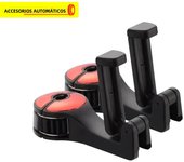 Multi-functional 2 In 1 Car Hook Hidden Multifunctional Rear Headrest Hook Car Rear Phone Holder Lock Type Mobile Phone Holder
