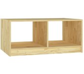 vidaXL Mesa de centro de madera maciza de pino 75x50x33,5 cm Natural, Blanco, Gris Mesita de Salón o Comedor o Auxiliar Mesa de Café Meuble Salón