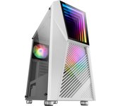 Mars Gaming MC777, Caja PC Gaming ATX, Infinity Mirror ARGB, Ventana Cristal Templado, ARGB Compatible Controladoras y Placas Base, 2 Ventiladores Chroma ARGB 12cm, Semitorre Premium Negro o Blanco
